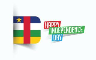 Lycklig oberoende dag av central afrikansk republik vektor illustration, nationell dag affisch, hälsning mall design, eps källa fil