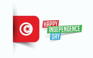 glücklich Unabhängigkeit Tag von Tunesien Vektor Illustration, National Tag Poster, Gruß Vorlage Design, eps Quelle Datei