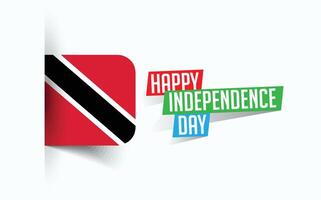 glücklich Unabhängigkeit Tag von Trinidad und Tobago Vektor Illustration, National Tag Poster, Gruß Vorlage Design, eps Quelle Datei