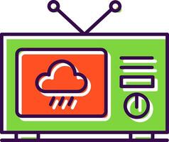 Wetter Nachrichten gefüllt Symbol vektor