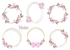 handgemalt Rosa Kirsche Blüten - - Japan inspiriert Blumen vektor