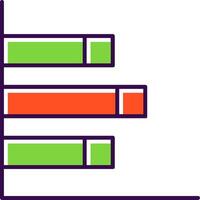 bar Diagram fylld ikon vektor