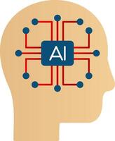 künstlich Intelligenz eben Gradient Symbol vektor