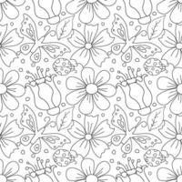 Frühling Blumen- Muster. nahtlos Muster mit Blumen vektor