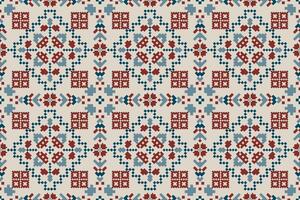 geometrisk etnisk orientalisk sömlös mönster vektor illustration.floral pixel konst broderi på grå bakgrund, aztek stil, abstrakt bakgrund.design för textur, tyg, kläder, inslagning, dekoration.