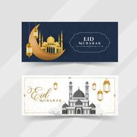 Eid Mubarak-Banner-Design vektor