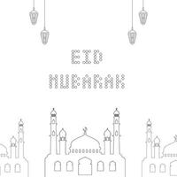 modern design eid mubarak bakgrund med islamic dekoration vektor