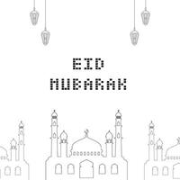 modern design eid mubarak bakgrund med islamic dekoration vektor