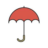 paraply färgikon. öppnat regnparaply. isolerade vektor illustration