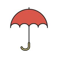 Regenschirm Farbsymbol. Regenschirm geöffnet. isolierte Vektorillustration vektor