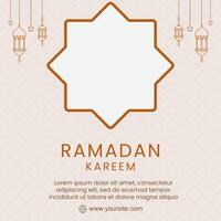 Ramadan Post Vorlage, Sozial Medien Post Vorlage, Ramadan kareem Der Umsatz Banner Vorlage, Vektor Illustration.