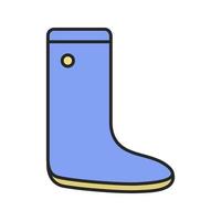 wasserdichtes Farbsymbol. Gummistiefel. isolierte Vektorillustration vektor