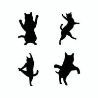 Katze Kitty Silhouette Clip Art Illustration Tier Haustier Pflege Geschäft schwarz Katze Vektor Design