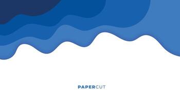 blaues abstraktes Hintergrunddesign im Papierschnittstil vektor