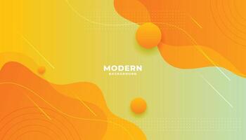 gul orange vätska lutning stil modern bakgrund design vektor