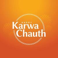glücklich Karwa chauth traditionell indisch Festival Gruß Karte Vektor