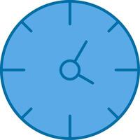 klocka fylld blå ikon vektor