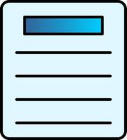 dokumentieren Linie gefüllt Gradient Symbol vektor