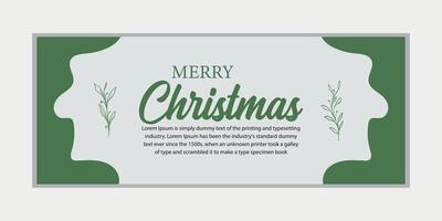 fröhlich Weihnachten Banner einstellen und glücklich Neu Jahr Banner, Sozial Medien Startseite und Netz Banner, fröhlich Weihnachten Design zum Gruß Karte, vektor