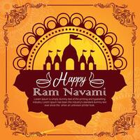Lycklig Bagge navami kulturell baner hindu festival vertikal posta lyckönskningar firande kort Bagge navami firande bakgrund och gul bakgrund indisk hinduism festival social media baner vektor