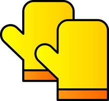 Küche Handschuhe Linie gefüllt Gradient Symbol vektor