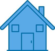 Haus gefüllt Blau Symbol vektor