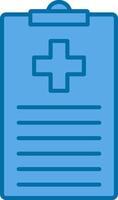 medizinisch Diagramm gefüllt Blau Symbol vektor