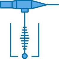 Schweißen gefüllt Blau Symbol vektor