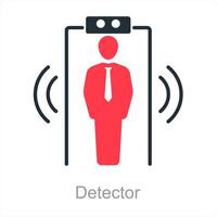 Detektor und Sicherheit Symbol Konzept vektor