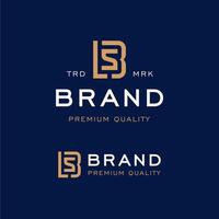 Monogramm Initiale Brief lsb Logo Design vektor