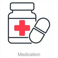 Medikation und Drogen Symbol Konzept vektor