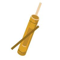 kentongan eller trumma tillverkad från bambu eller trä som är slog till ljud ett larm. lämplig för ramadan eller eid element design vektor