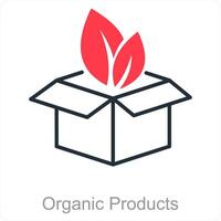 organisch Produkte und frisch Symbol Konzept vektor