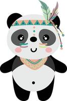 rolig indisk panda isolerat på vit vektor