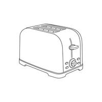 Hand gezeichnet Kinder Zeichnung Karikatur Vektor Illustration Toaster Symbol isoliert auf Weiß Hintergrund