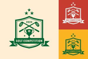 modern eben Design einzigartig Golf Ball Meisterschaft Logo Vorlage und minimalistisch Golfen Logo Konzept vektor