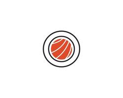 sushi linje ikon design logotyp vektor