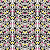 nahtlos Grafik Vektor Muster bestehend aus von mehrfarbig Kreise im Kunst Deko Stil