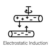 trendig elektrostatisk induktion vektor