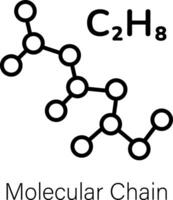 trendig molekyl kedja vektor