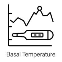 trendig basal temperatur vektor