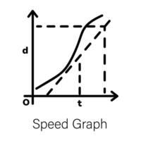 modisch Geschwindigkeit Graph vektor