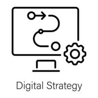 trendig digital strategi vektor