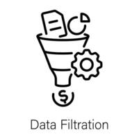 modisch Daten Filtration vektor