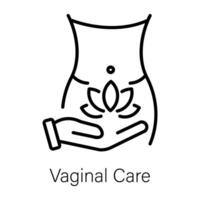 trendig vaginal vård vektor