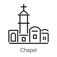 trendige kapellenkonzepte vektor