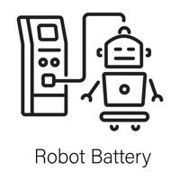 modisch Roboter Batterie vektor