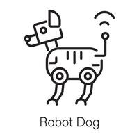 trendig robot hund vektor