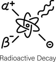 trendig radioaktiv förfall vektor