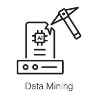 Trendiges Data-Mining vektor